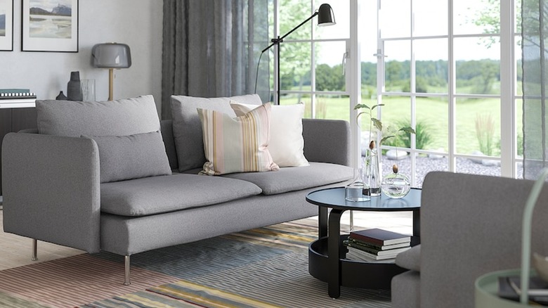 Gray IKEA sofa