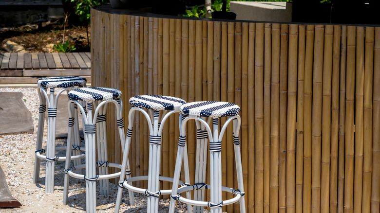 bar wrapped in bamboo