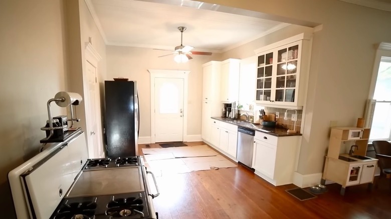 Kitchen with an old stove