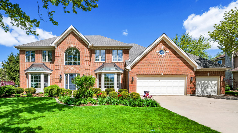 Street view of brick house