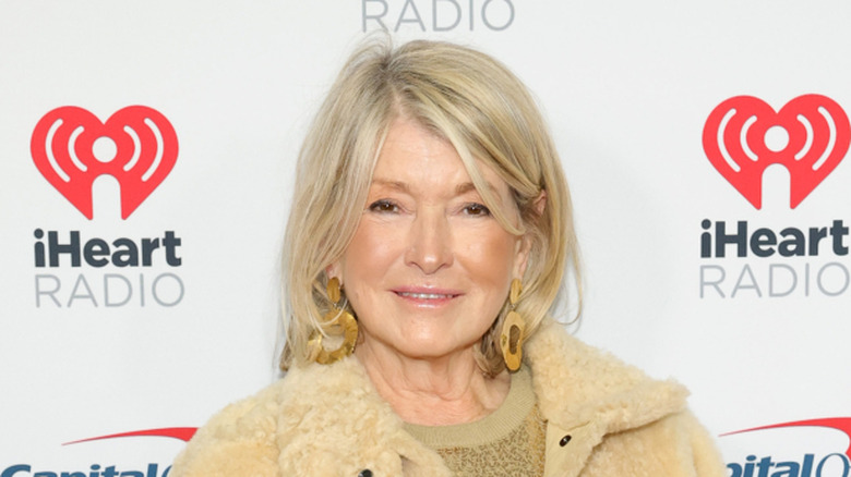 Martha Stewart wearing a beige jacket