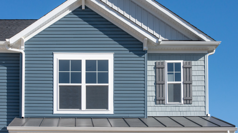 Exterior of a loft and asphalt roof