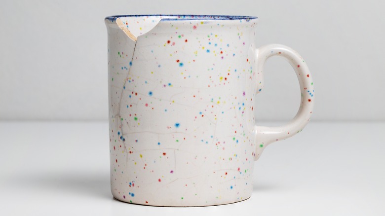 A cracked mug