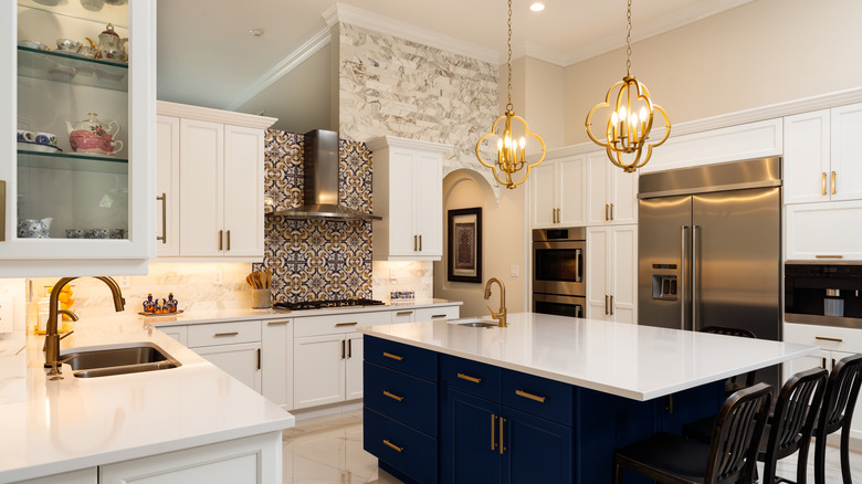 kitchen with tile backsplash