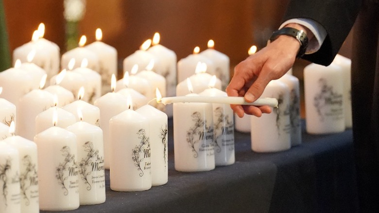 multiple votive candles on table