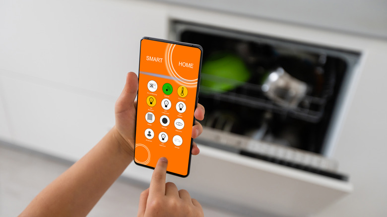 controlling dishwasher with smartphone app