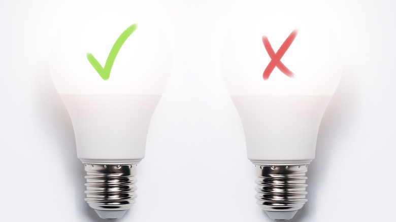 Right and wrong bulbs