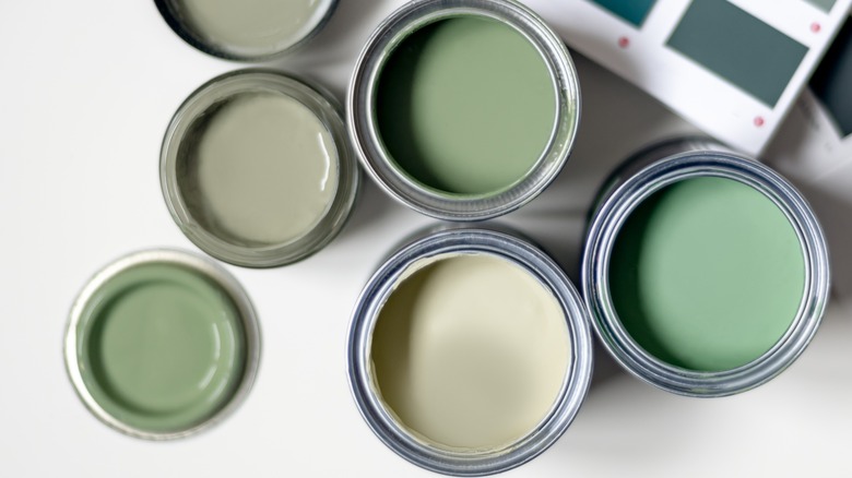 different types of green paint