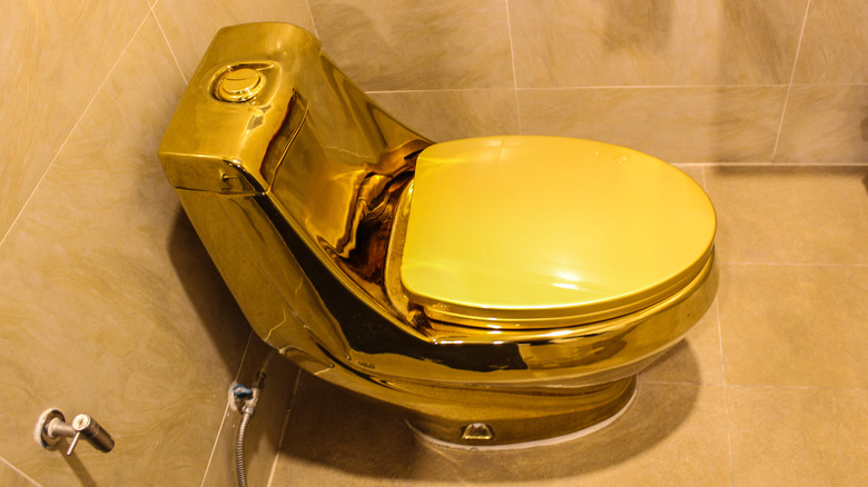 gold toilet