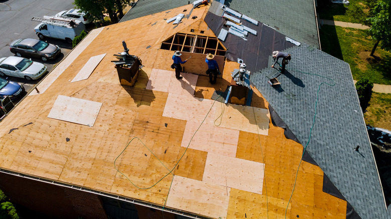 removing old shingles from roof