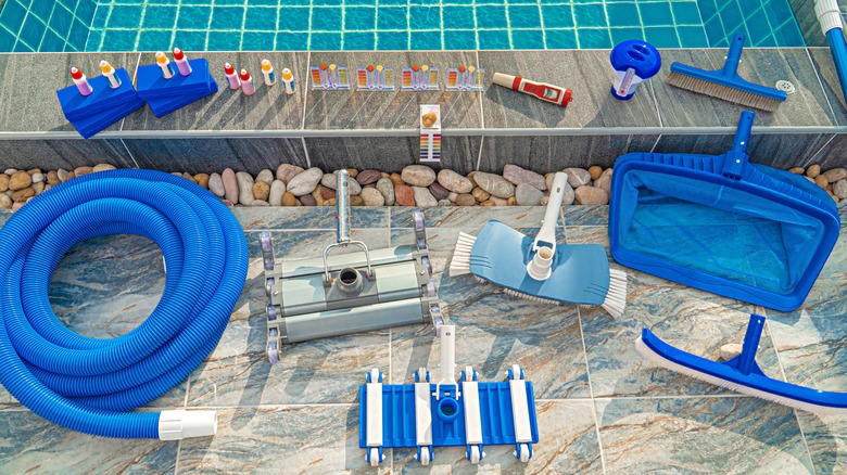 pool cleaning and care tools 