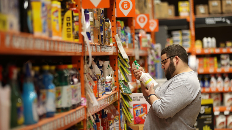 A man shopping at Home Depot