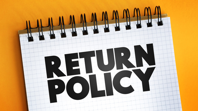 return policy on notebook