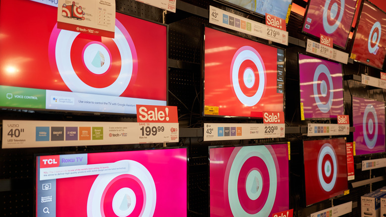 TVs showing the Target logo