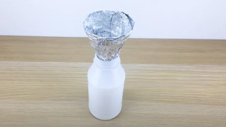 foil funnel on counter