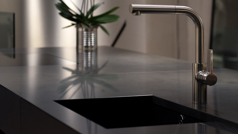 Dark gray countertop