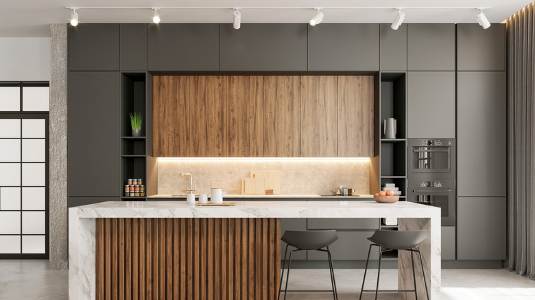 modern gray kitchen