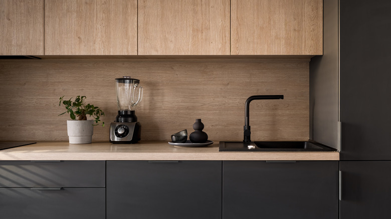 modern minimalist kitchen counter