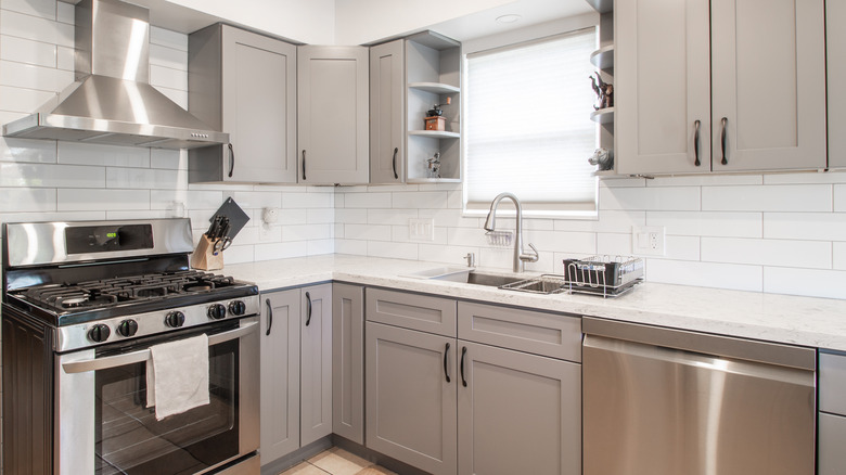 kitchen with stainless steel 