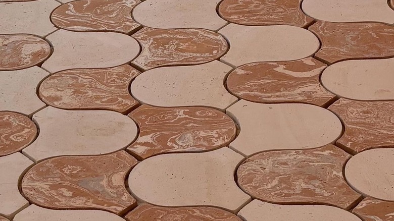 waved mid-century tiles