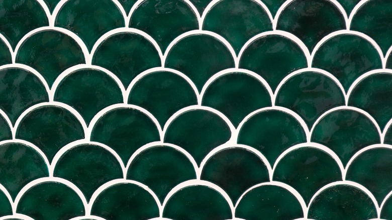 green fan tiles