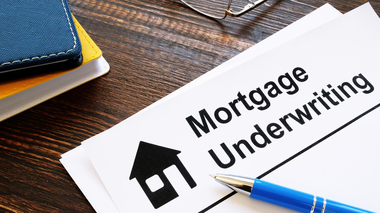 Mortgage loan underwriting document