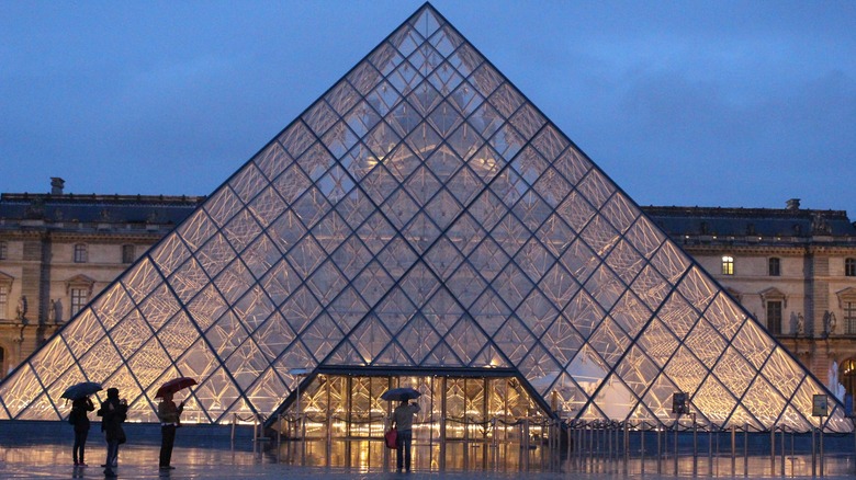 The Louvre at night