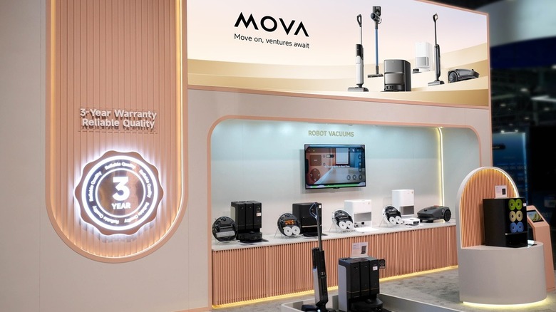 MOVA's vacuum display at CES 2025