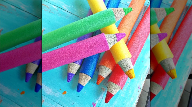 colored pencil yard decorations