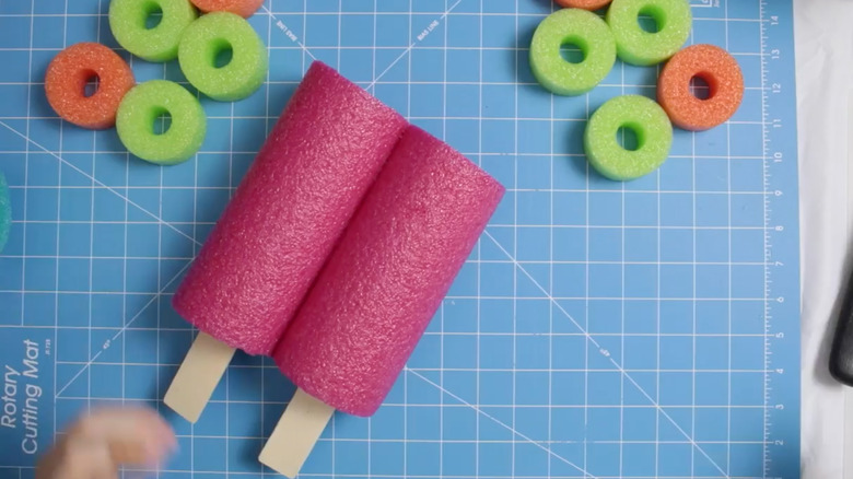 pool noodle popsicle DIY video