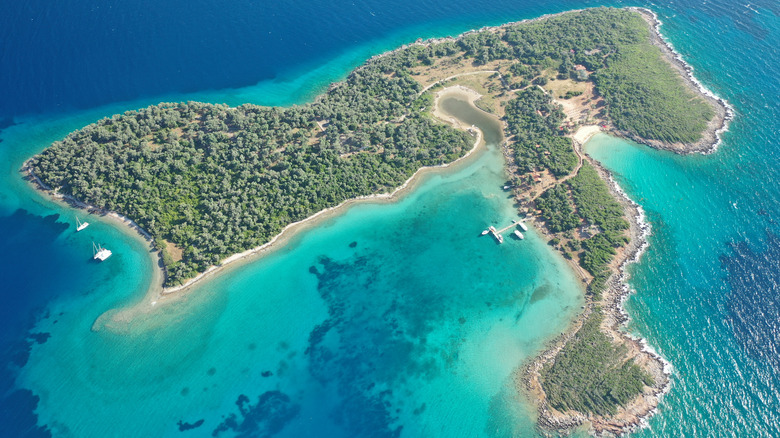 Aerial view of Sedir Island