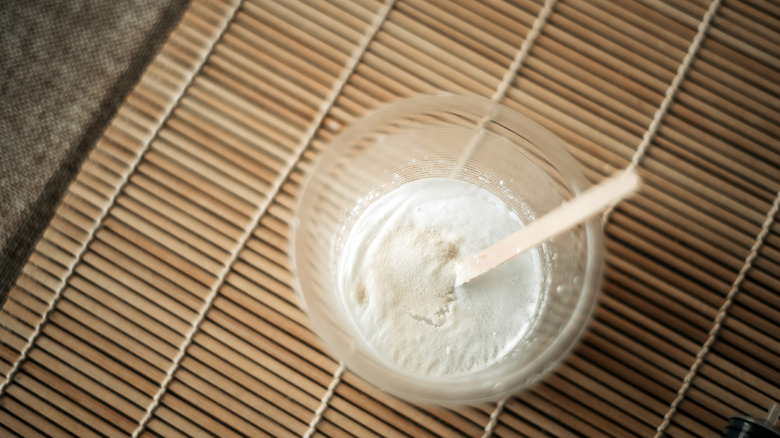 baking soda on table