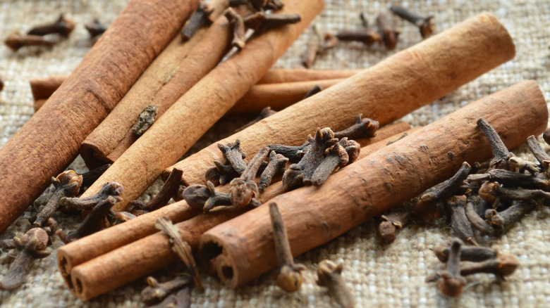 Cinnamon sticks with cloves