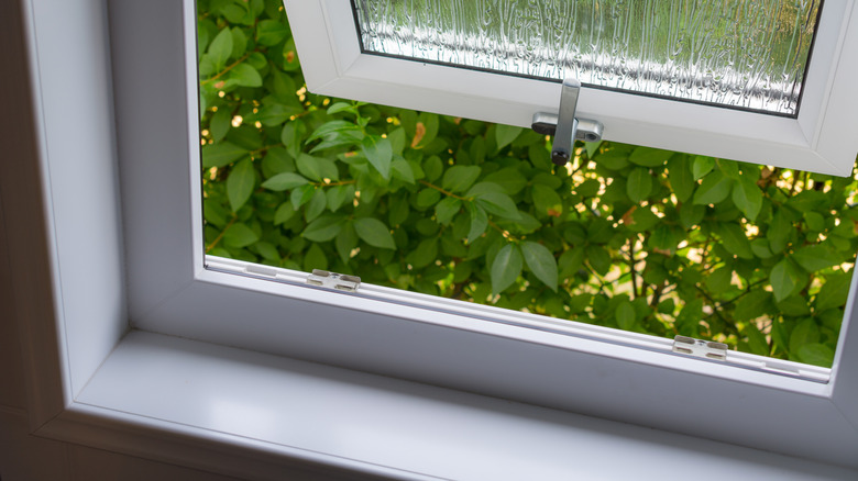 open bathroom window