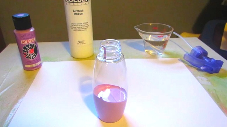 a spray bottle on a countertop