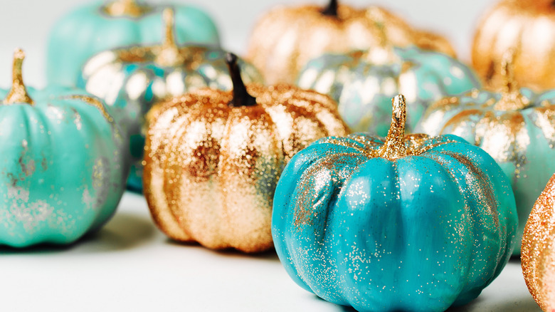 glittered pumpkin