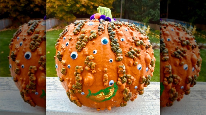 pumpkin with googly eyes