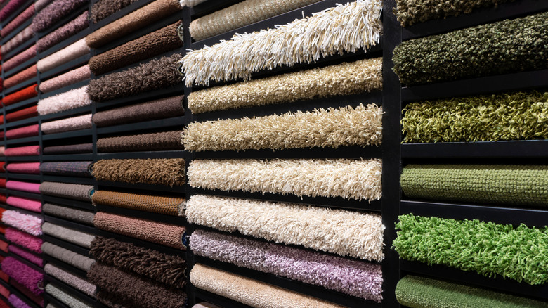 Types of carpet in store