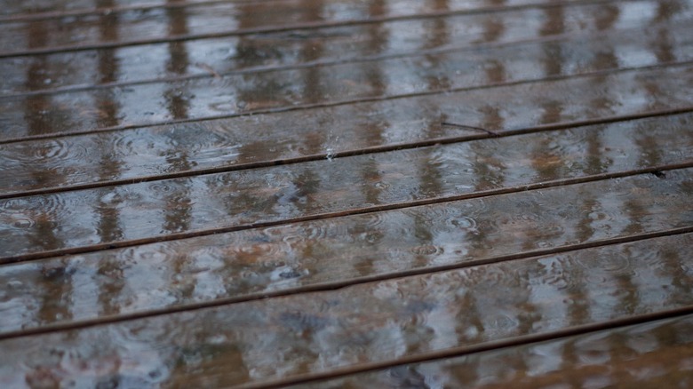 rainy deck