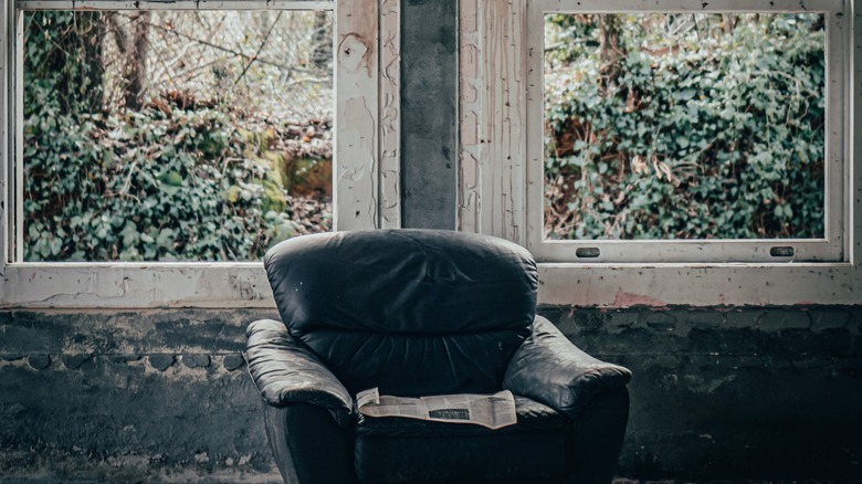 Chair in abandoned room