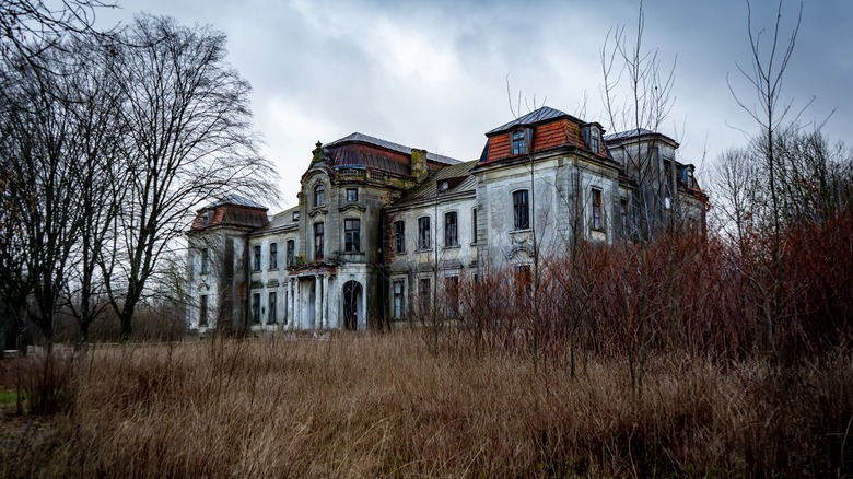 Empty manor house