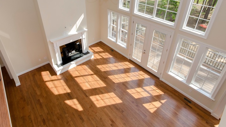 room with hardwood floors