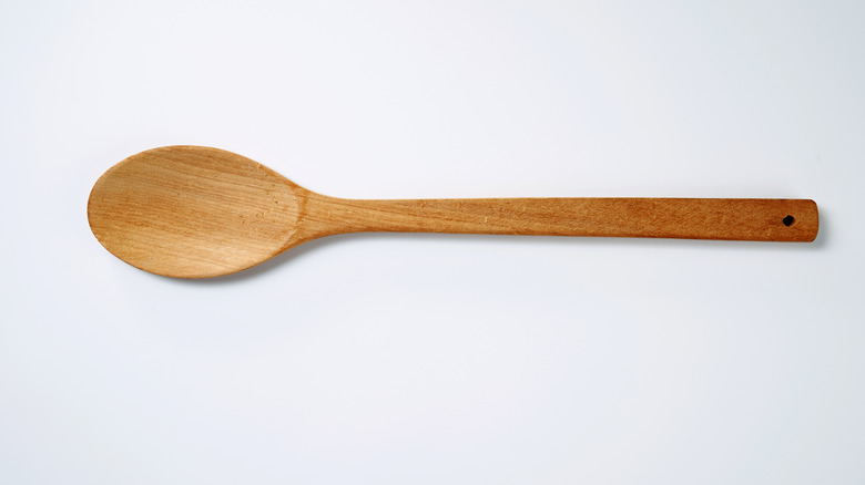 A wooden spoon