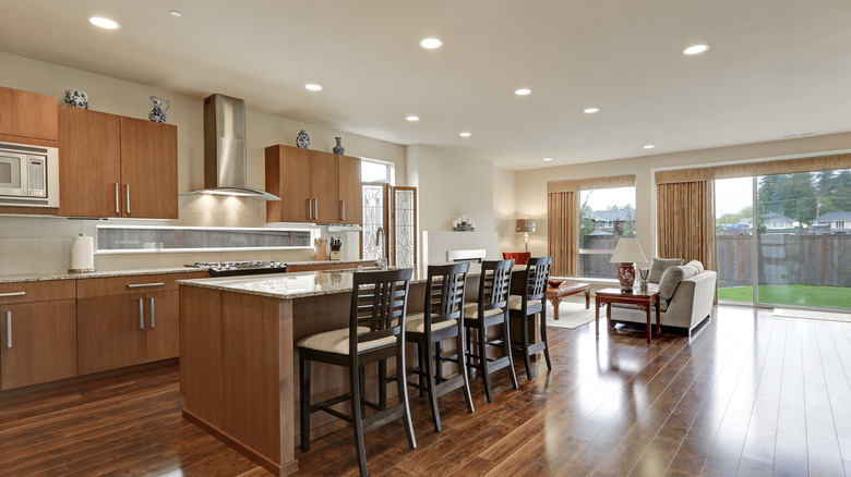 Open kitchen layout