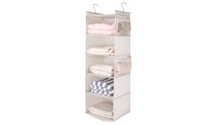 hanging clothes organizer closet system