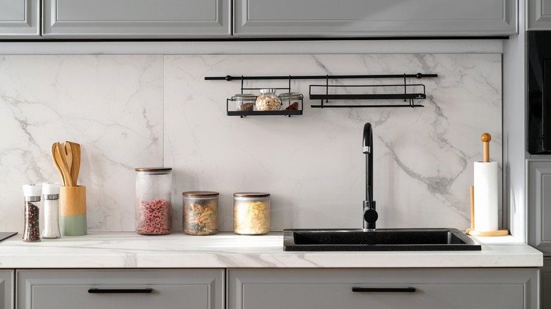 Organized kitchen countertop