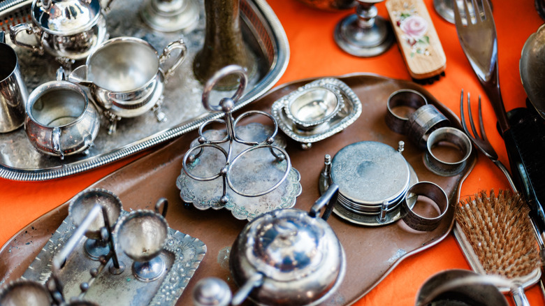 Vintage silver dishes and serveware