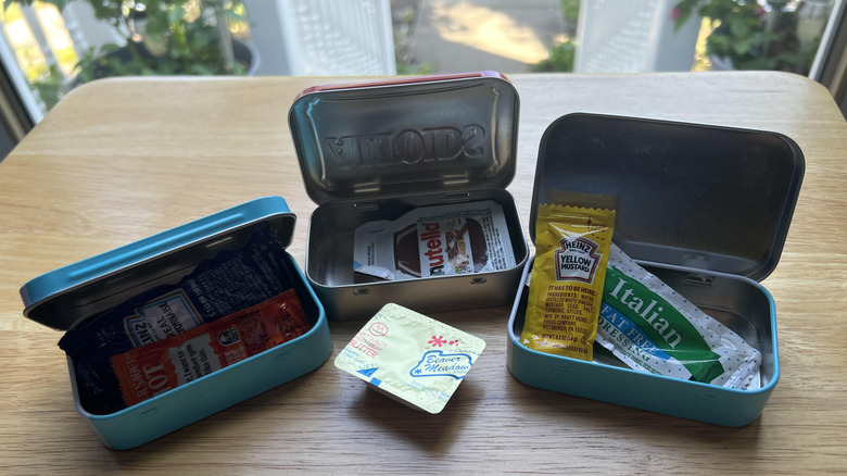 condiment packets in mint tins