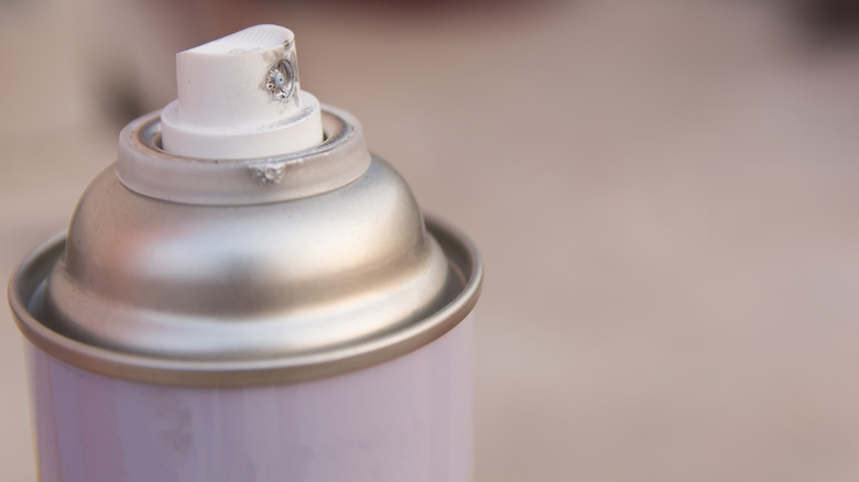 white spray paint can