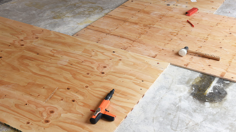 Subfloor is prepped for installation